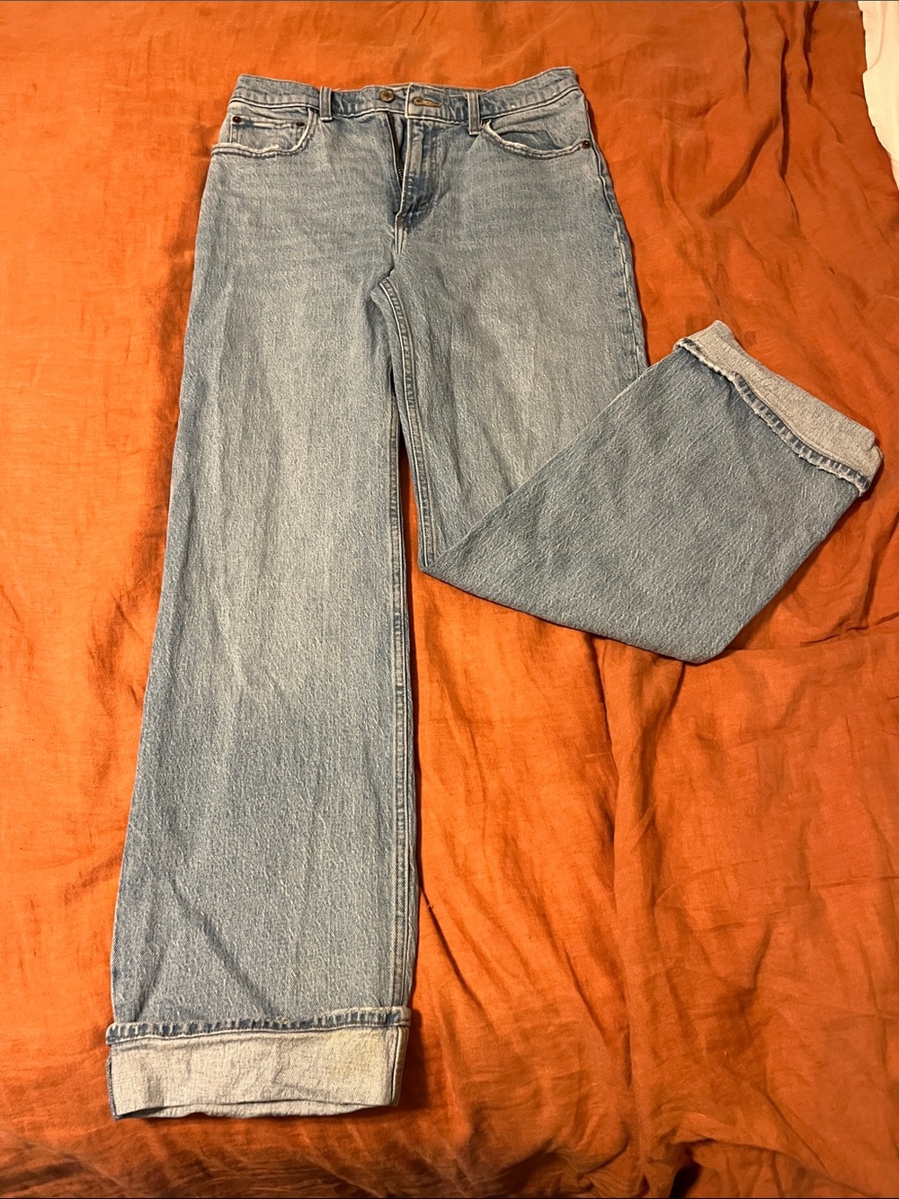 Abercrombie & Fitch Light Blue Straight-Leg Jeans